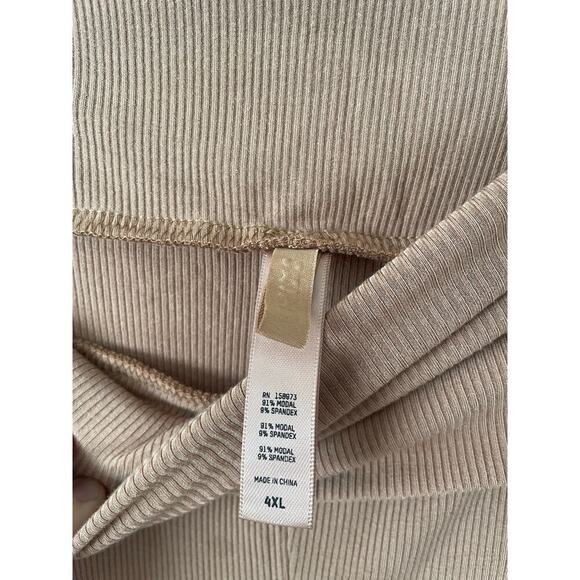 Skims Soft Fold Over Lounge Pants Pull on Ribbed Flare Leg Cozy Comfy Stretch 4X - Picture 3 of 7